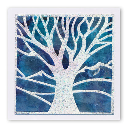 Panoramic Aperture - One Tree 7" x 7" Stencil