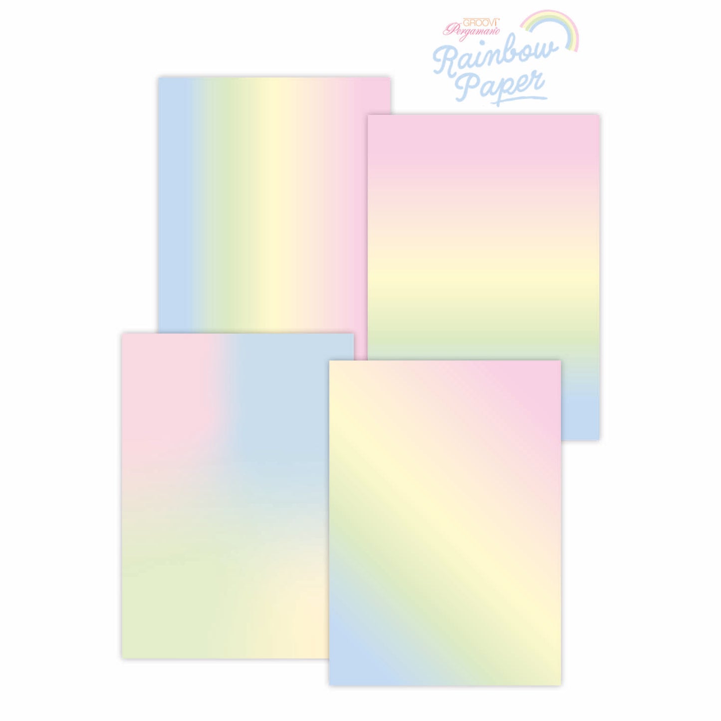 Rainbow Duo - Parchment & Paper - Pastel Rainbow A4