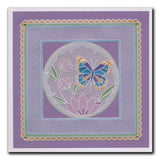 Barbara's SHAC Peace - Japanese Flowers & Butterflies A5 Square Groovi Plate