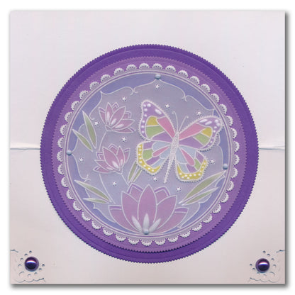 Barbara's SHAC Peace - Japanese Flowers & Butterflies A5 Square Groovi Plate
