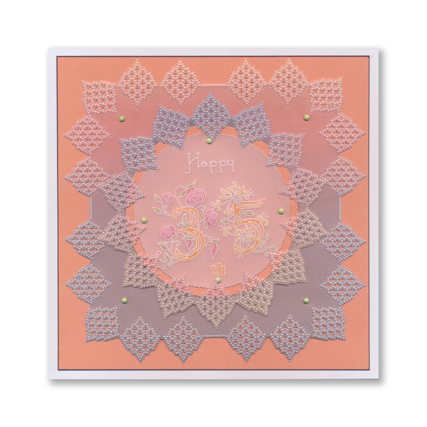 Josie's Peace - Circular (Diagonal) Lace Duet A5 Square Groovi Grid