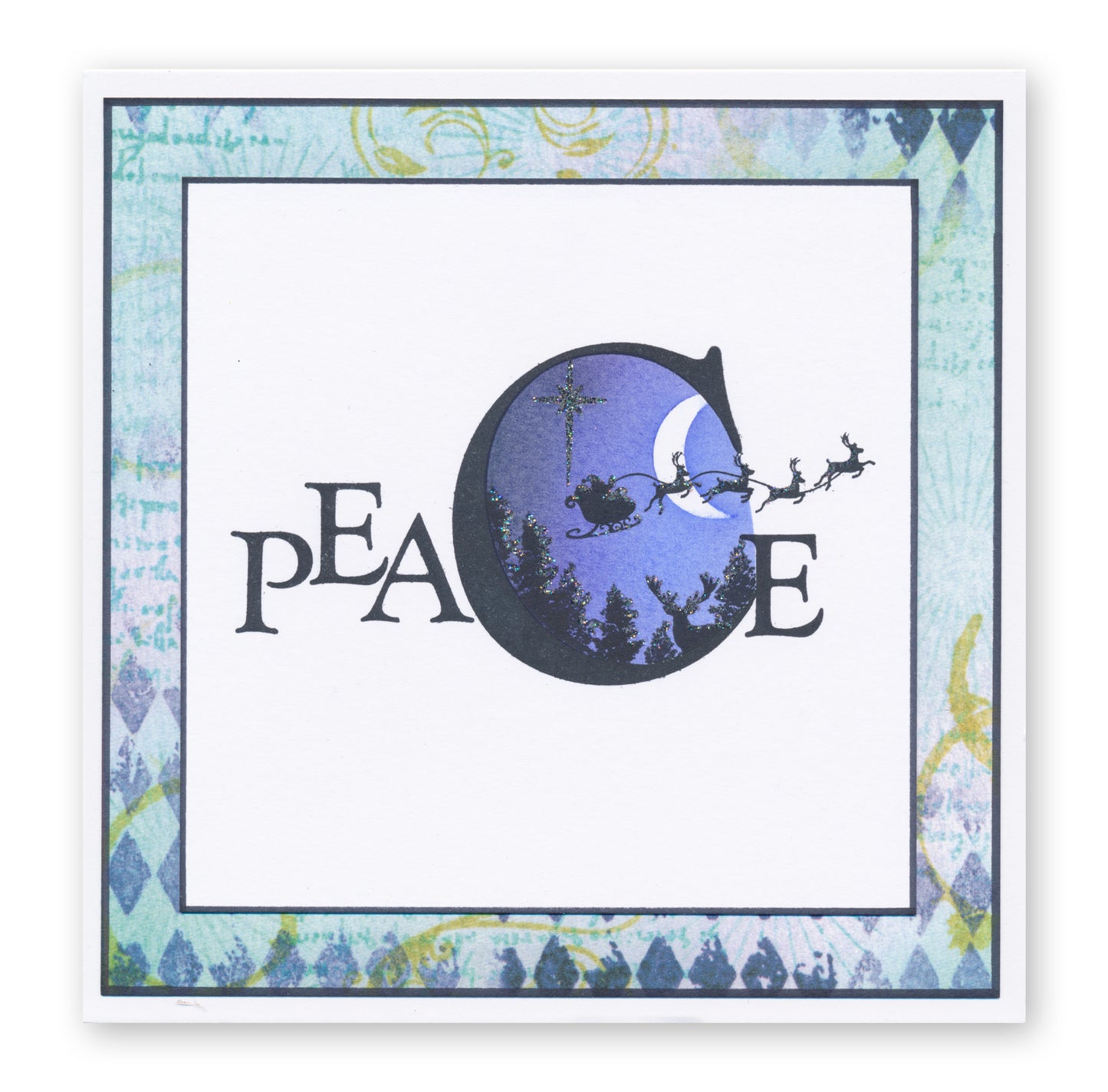 Peace & Noel Framer A5 Square Stamp & Mask Set Duo