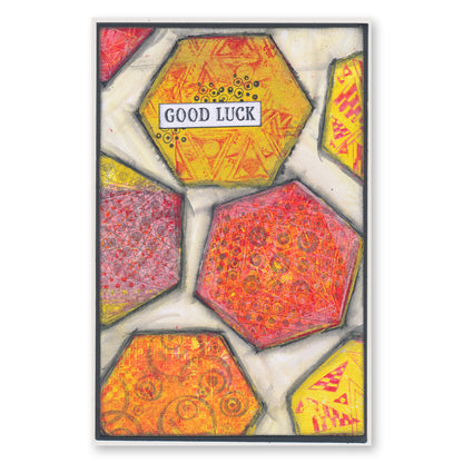 KISS by Clarity - Tina's Retro Bubbles A5 Stamp Set