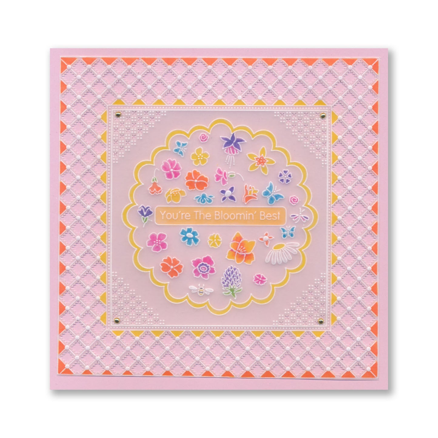 Linda's Floral Alphabet Plate Mate for A6 Square Groovi Plates