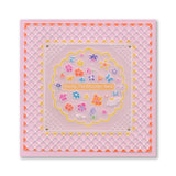 Linda's Floral Alphabet Plate Mate for A6 Square Groovi Plates