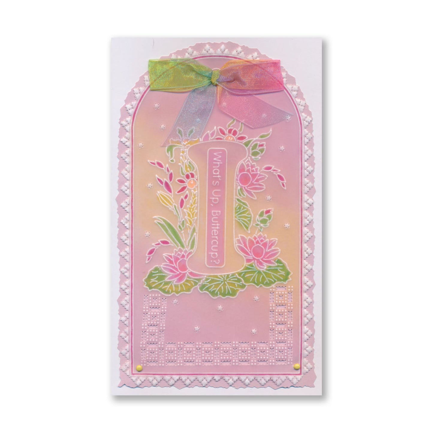 Linda's Floral Alphabet - Letter I A6 Square Groovi Plate