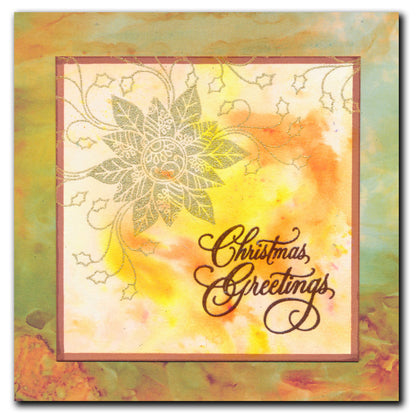 Tina's Poinsettias - Two Way Overlay Christmas Ornaments A6 Stamp Set