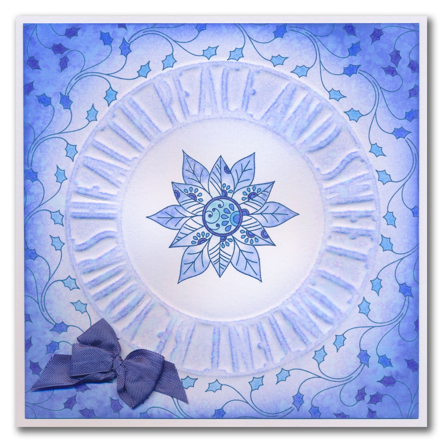 Tina's Poinsettias - Two Way Overlay Christmas Ornaments A6 Stamp Set