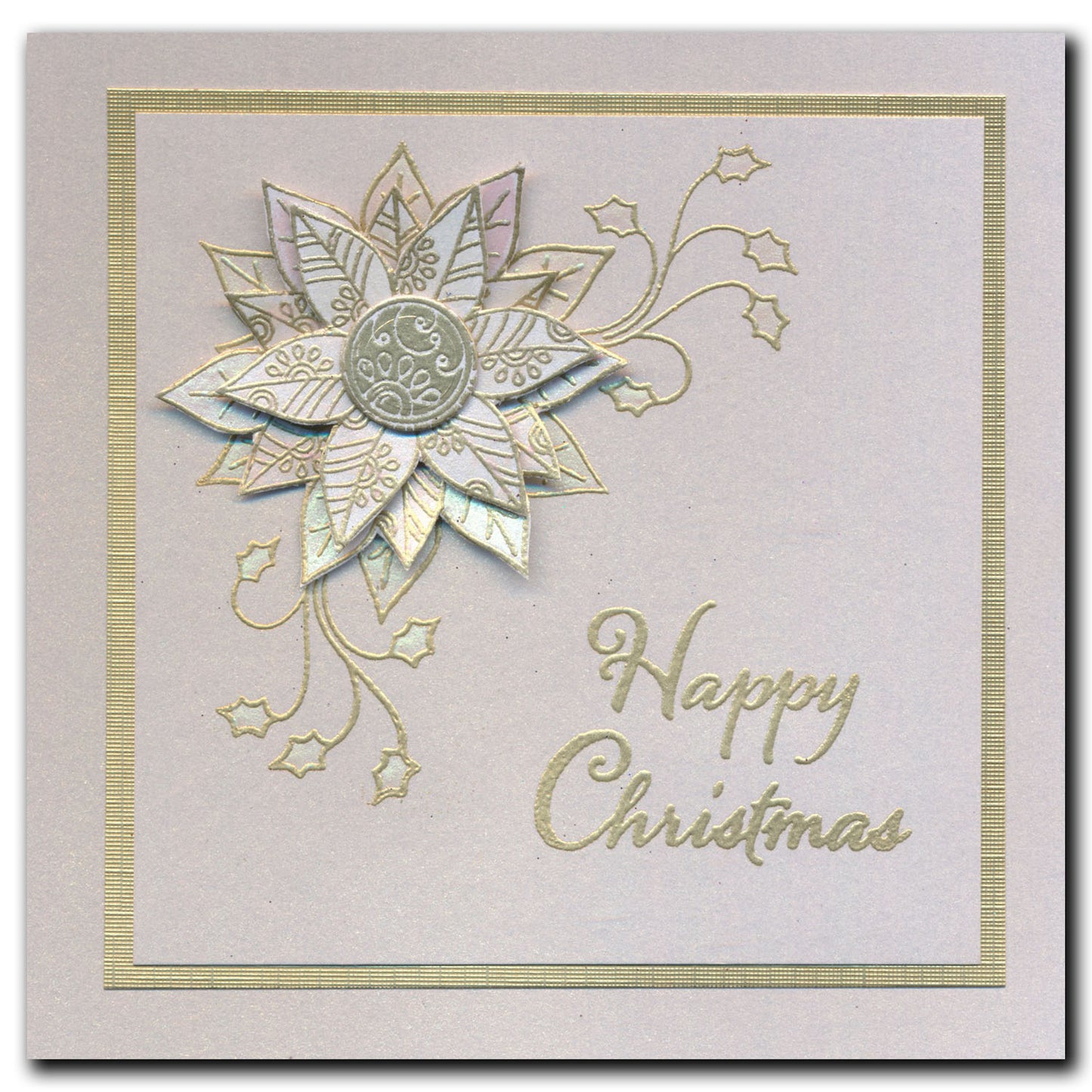 Tina's Poinsettias - Two Way Overlay Christmas Ornaments A6 Stamp Set