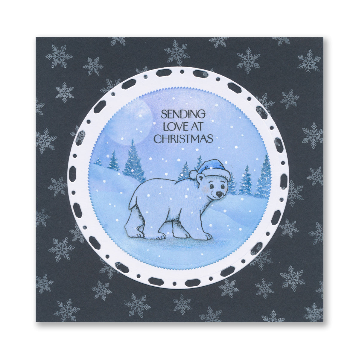 Barbara's Christmas Animals - Polar Bears A6 Stamp & Mask Set