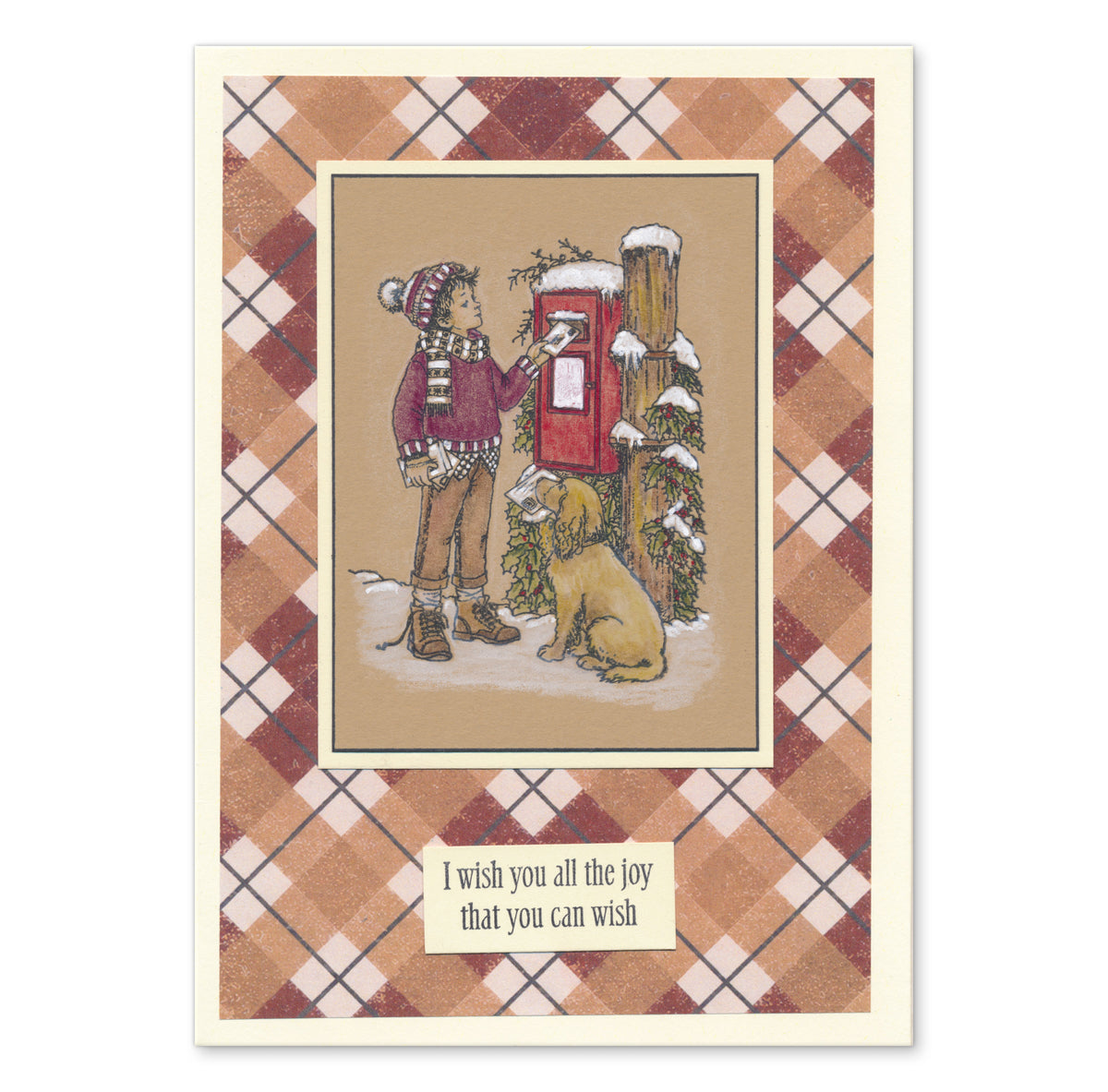 Barbara's Vintage Children Stamps & Tartan Frames Collection with FREE GIFT Blending Pen Worth £6.25