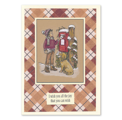 Barbara's Vintage Children Stamps & Tartan Frames Collection with FREE GIFT Blending Pen Worth £6.25