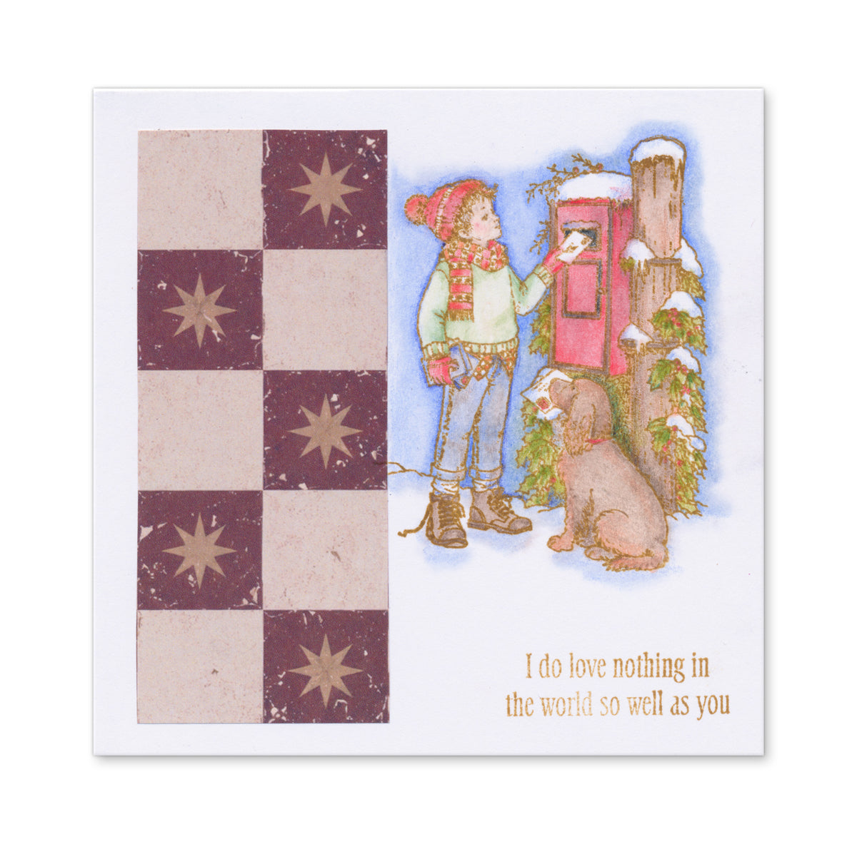 Barbara's Vintage Children Stamps & Tartan Frames Collection with FREE GIFT Blending Pen Worth £6.25