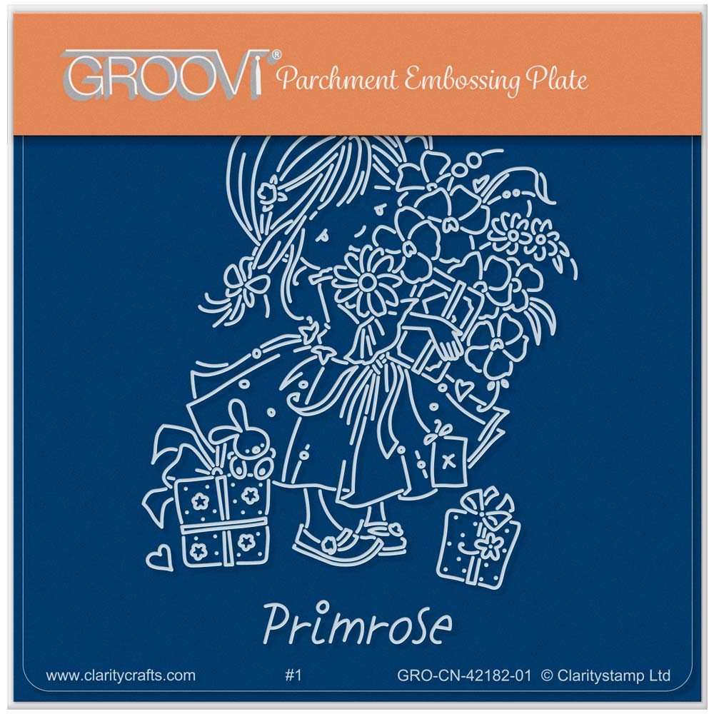 Primrose - Flower Poppet A6 Square Groovi Plate