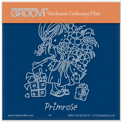 Primrose - Flower Poppet A6 Square Groovi Plate