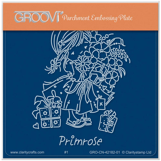 Primrose - Flower Poppet A6 Square Groovi Plate