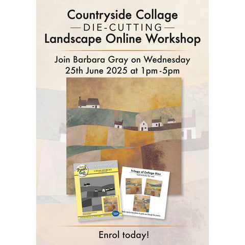 Online Workshop: Countryside Collage Die Cutting Landscape