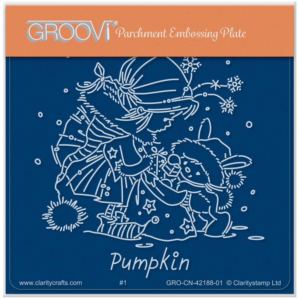 Pumpkin - Christmas Poppet A6 Square Groovi Plate