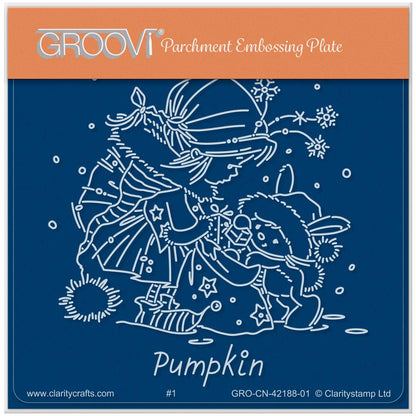 Pumpkin - Christmas Poppet A6 Square Groovi Plate
