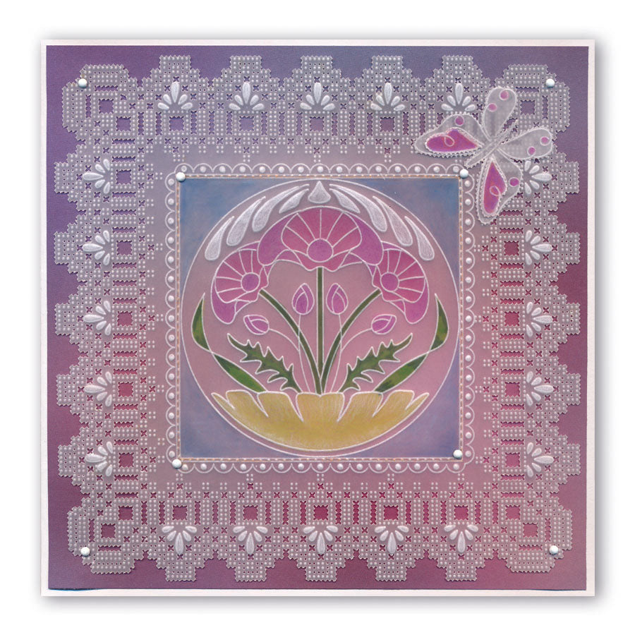 Queen Anne Lace Duet A5 Square Groovi Piercing Grid (Straight)