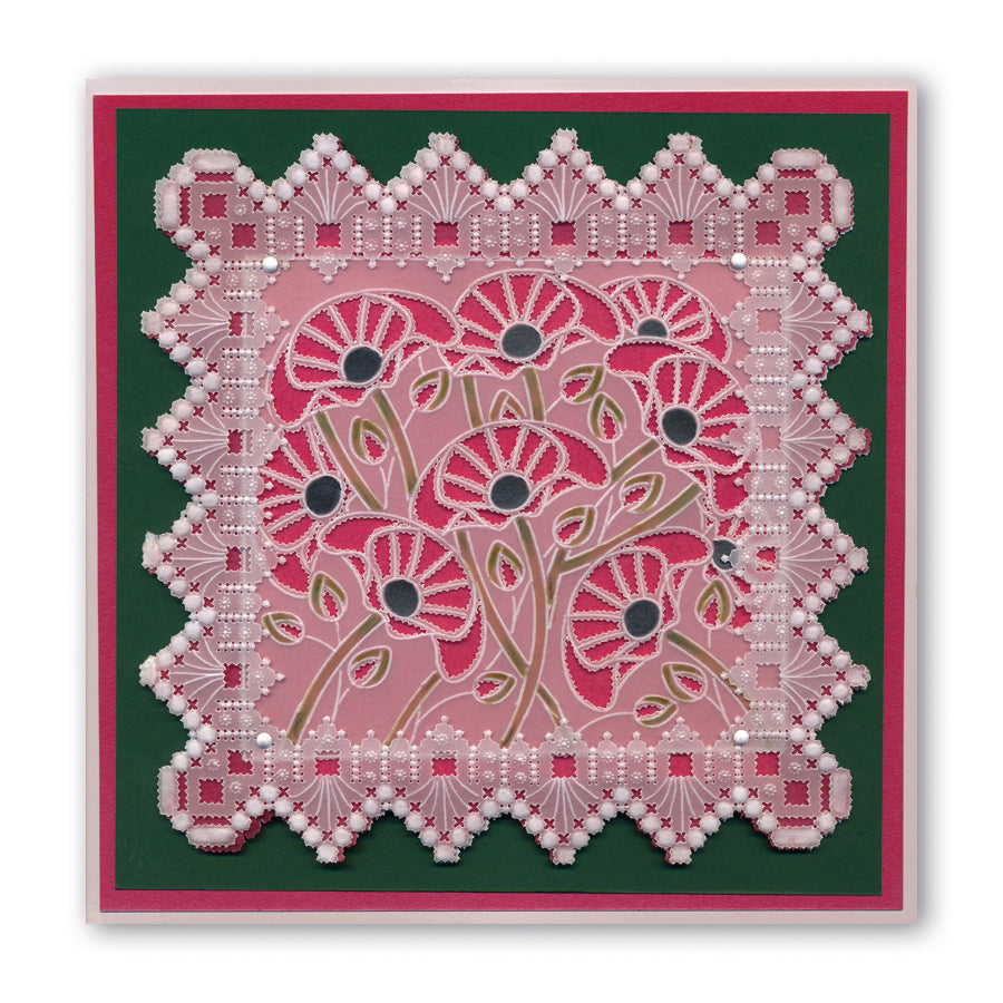 Queen's Lace Grids A5 Square Groovi Piercing Grids (Straight)