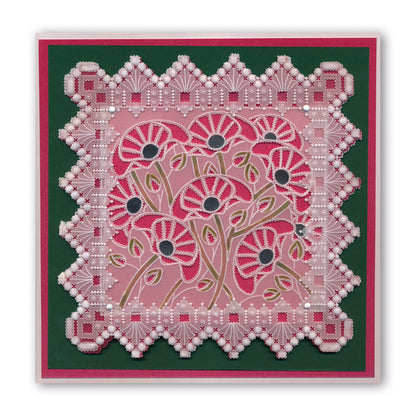 Queen's Lace Grids A5 Square Groovi Piercing Grids (Straight)