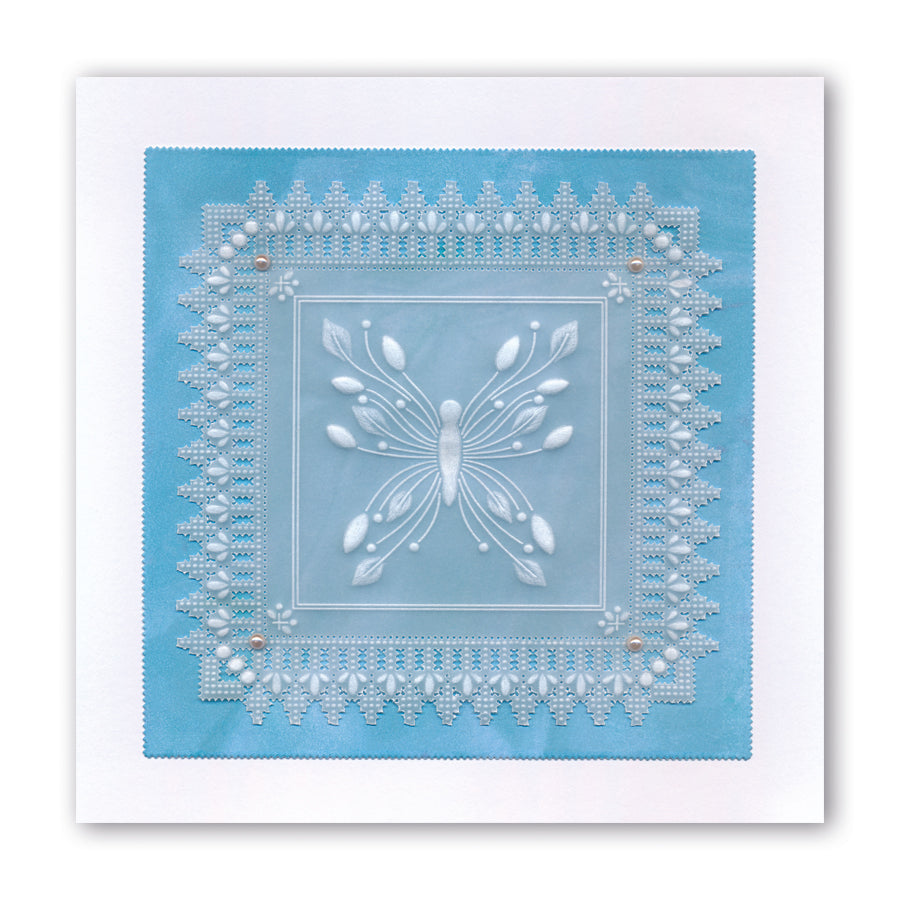 Queen's Lace Grids A5 Square Groovi Piercing Grids (Straight)