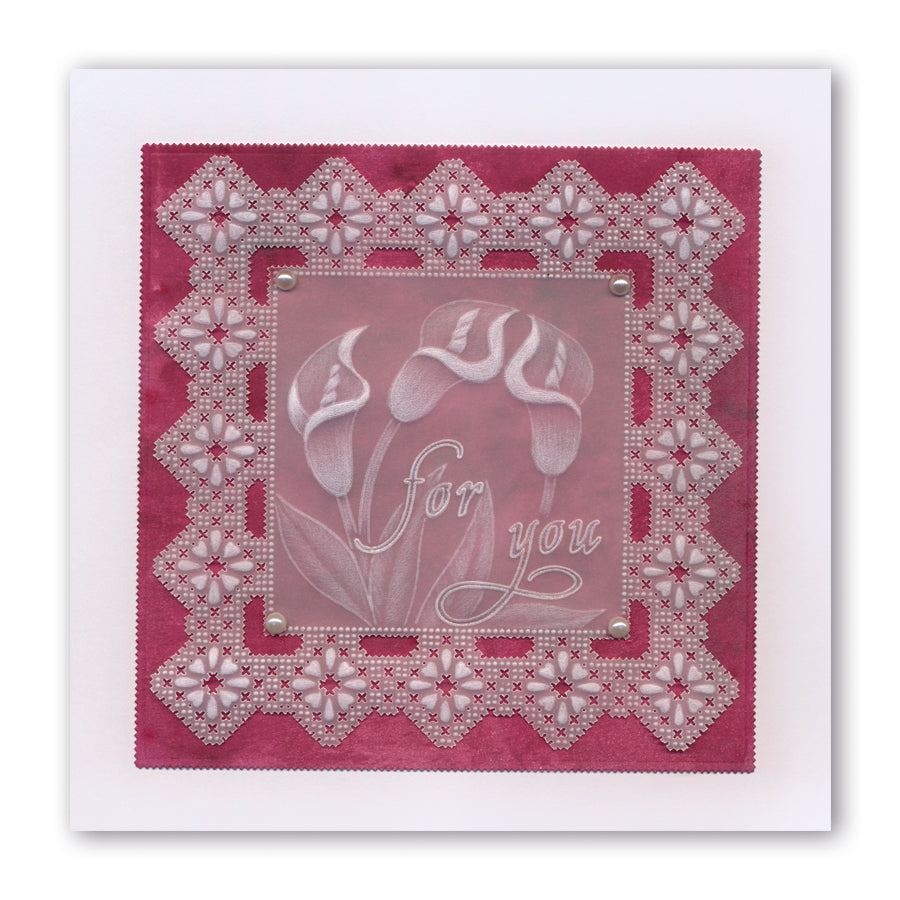 Queen's Calligraphy Alphabet - Lower Case Groovi Border Plate