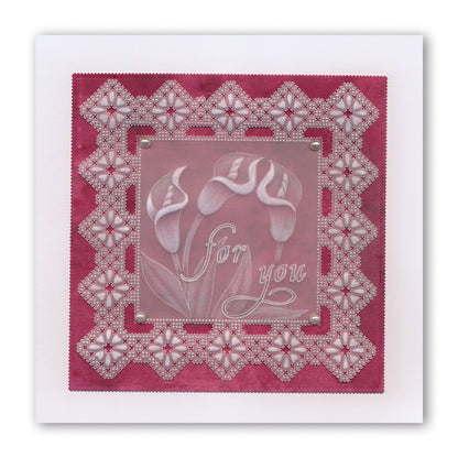 Queen's Calligraphy Alphabet - Lower Case Groovi Border Plate