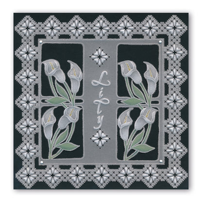 Queen's Lace Grids A5 Square Groovi Piercing Grids (Straight)