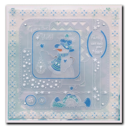 Linda's Cool Yule - Easy Layout A5 Square Groovi Plate (Set 1)