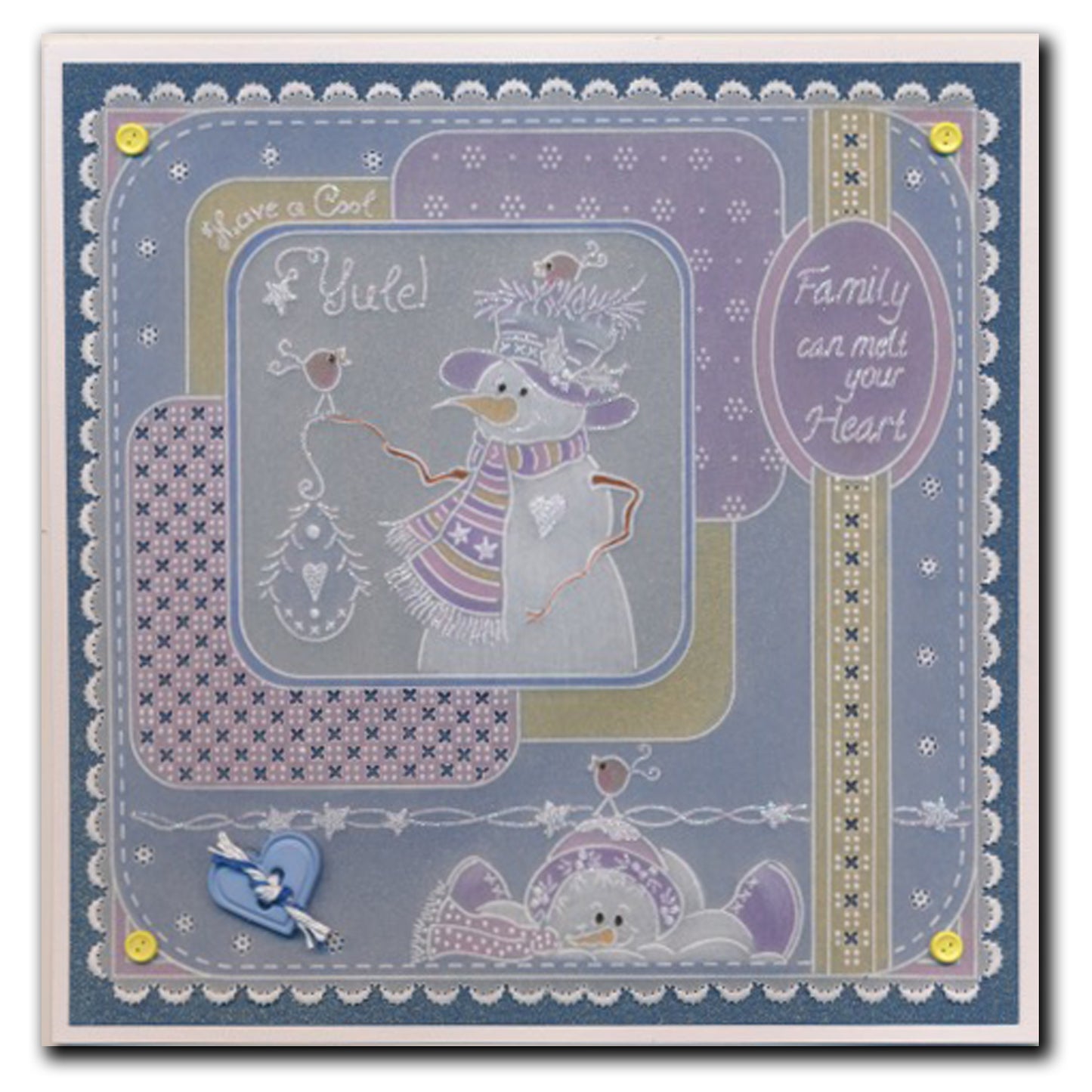 Linda's Cool Yule - Easy Layout A5 Square Groovi Plate (Set 1)