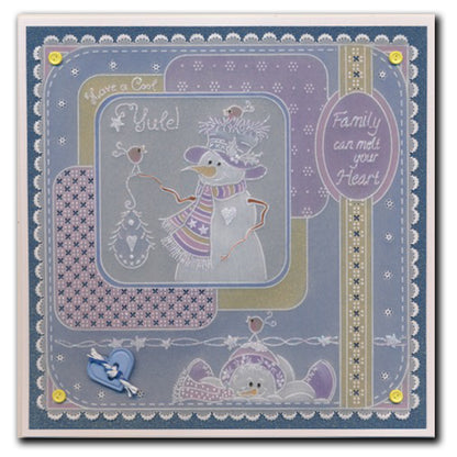 Linda's Cool Yule - Easy Layout A5 Square Groovi Plate (Set 1)