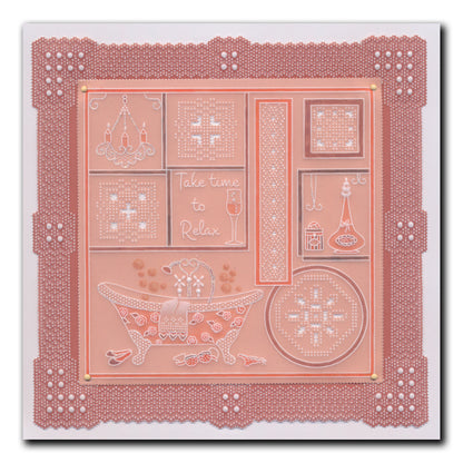 Linda's Time to Relax - Easy Layout A5 Square Groovi Plate (Set 2)
