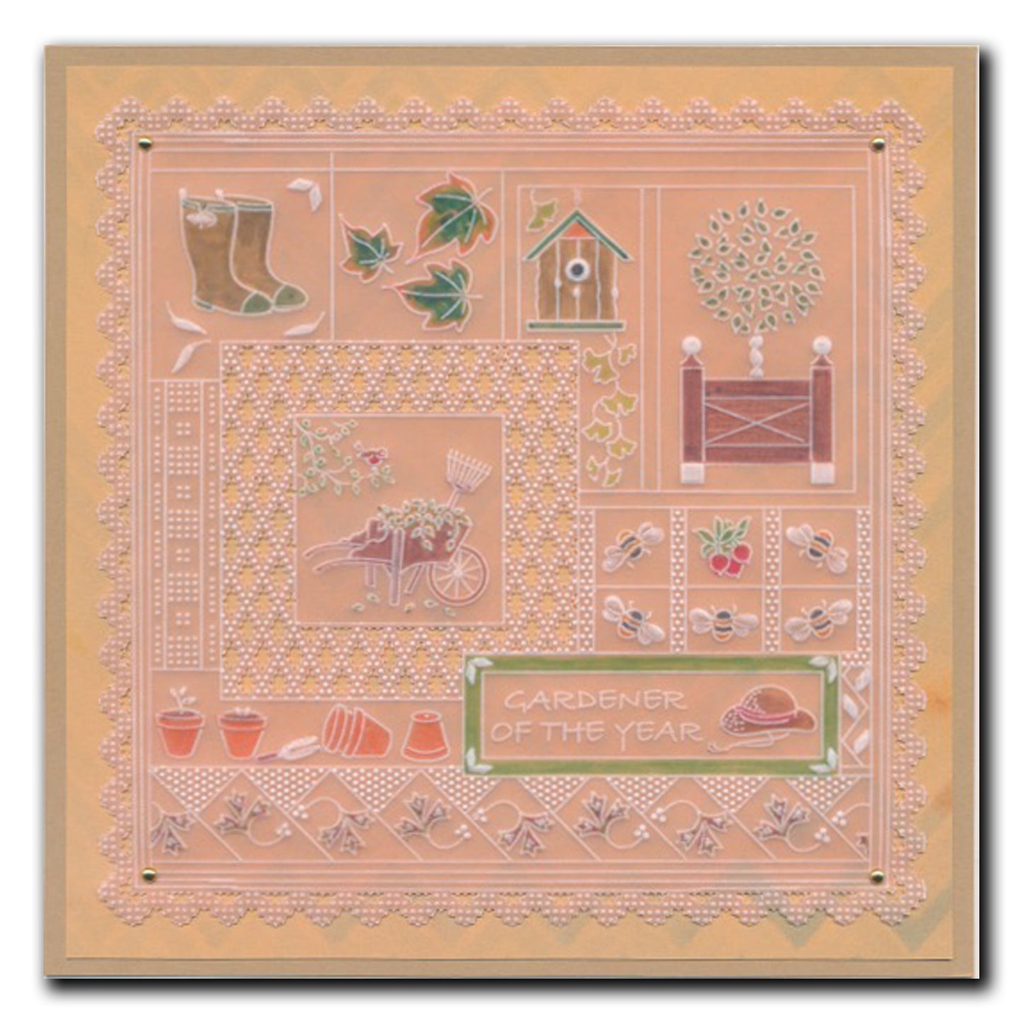 Linda's Gardener - Easy Layout A5 Square Groovi Plate (Set 2)