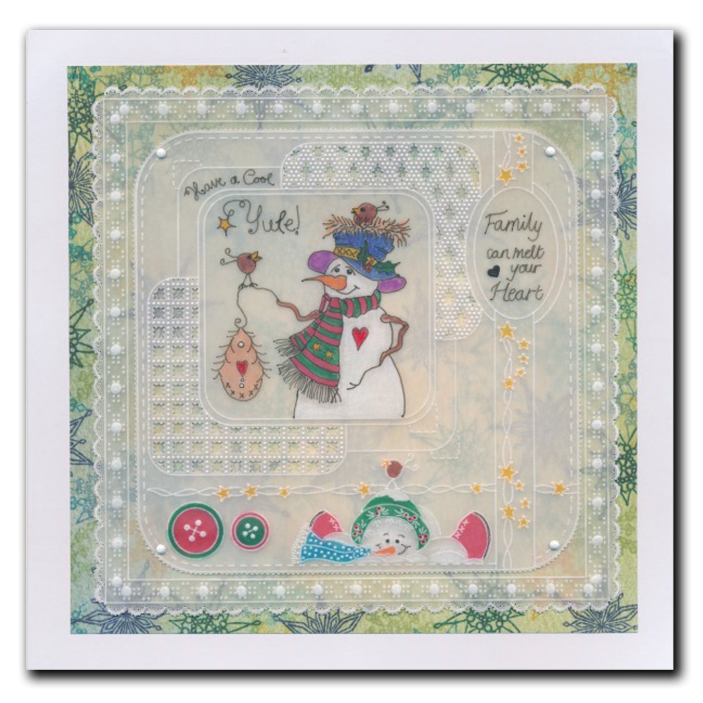 Linda's Cool Yule - Easy Layout A5 Square Groovi Plate (Set 1)