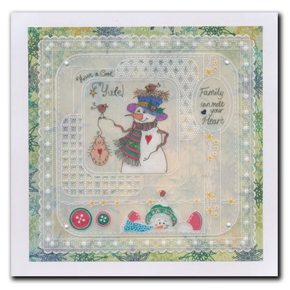 Linda's Cool Yule - Easy Layout A5 Square Groovi Plate (Set 1)