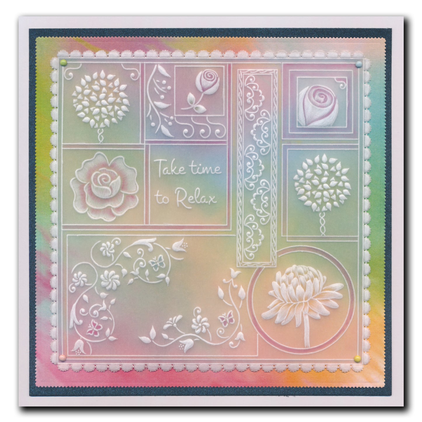 Linda's Time to Relax - Easy Layout A5 Square Groovi Plate (Set 2)