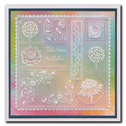 Linda's Time to Relax - Easy Layout A5 Square Groovi Plate (Set 2)