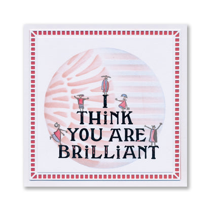 Set 8 - Quotes - You Are Brilliant - A5 Square Stamp & Postcards Duo