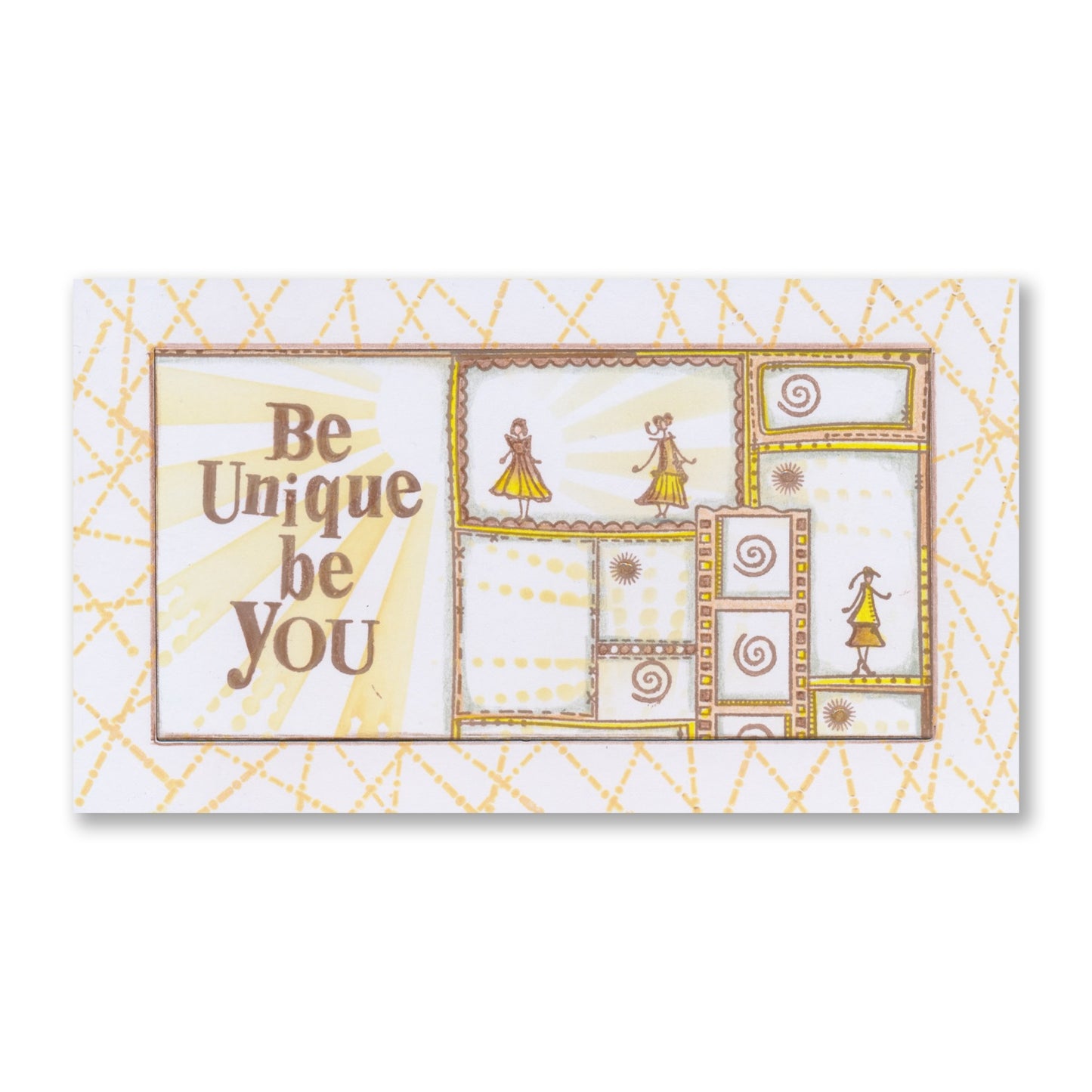 Bijou Doodle Layout Montage A4 Slim Stamp Set