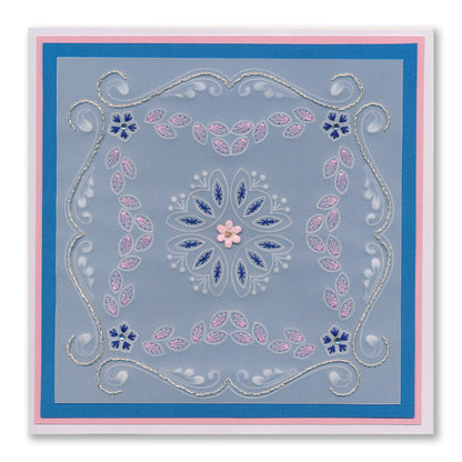 Tina's Embroidery Flowers A5 Square Groovi Plate