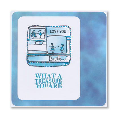 Bijou Retro Layout Montage A4 Slim Stamp Set