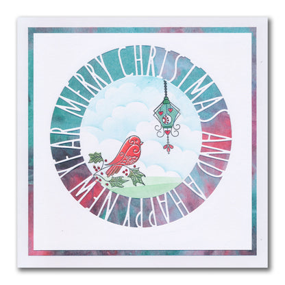 Tina's Robins - Two Way Overlay Christmas Ornaments A6 Stamp Set