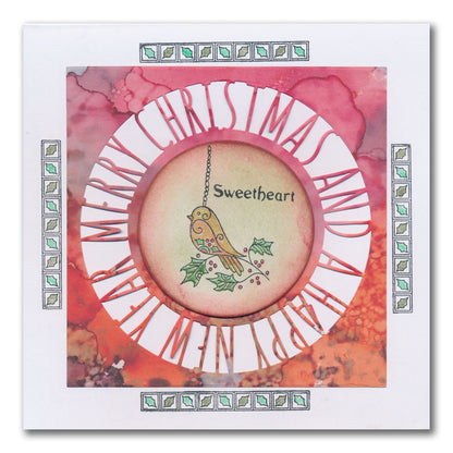 Tina's Robins - Two Way Overlay Christmas Ornaments A6 Stamp Set