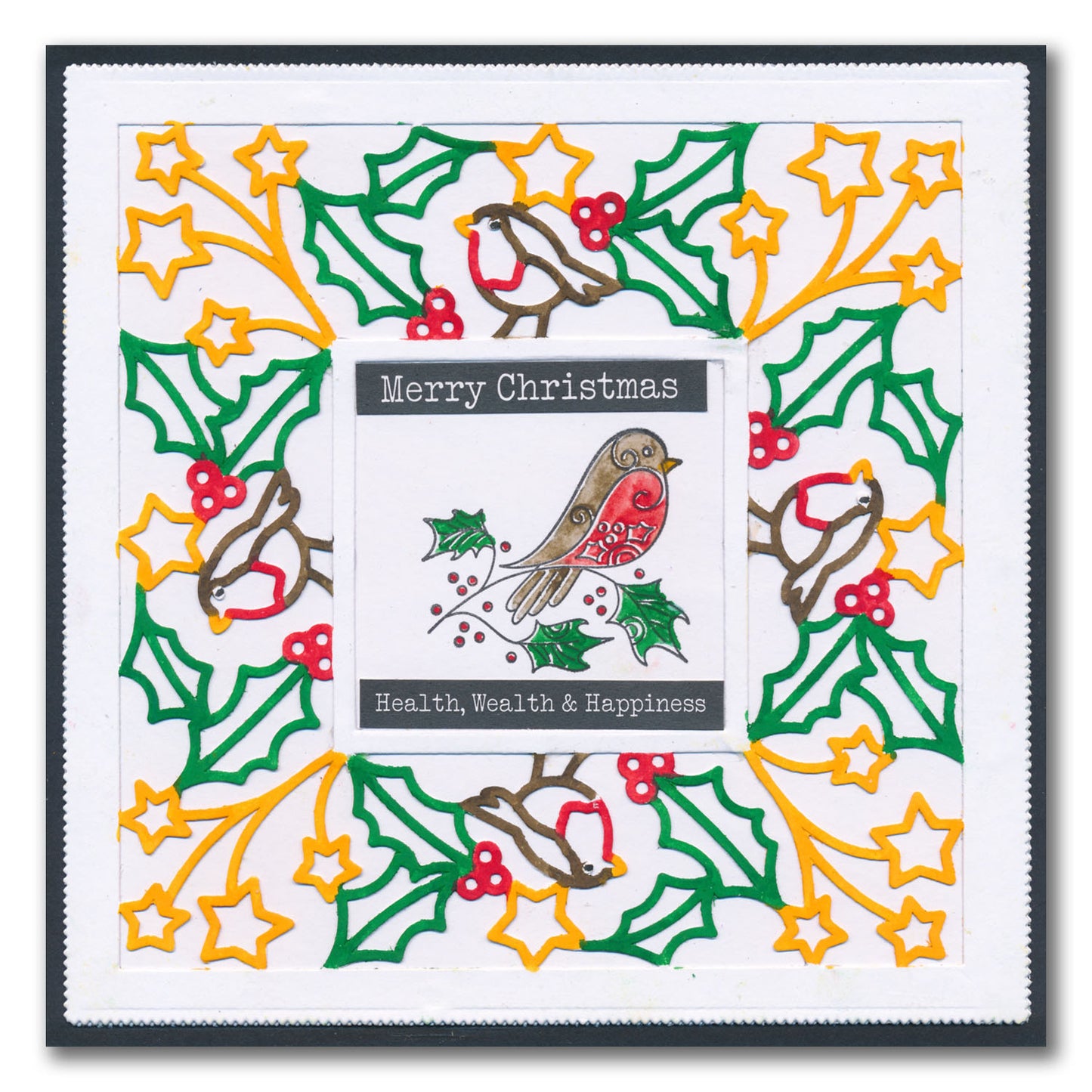 Tina's Robins - Two Way Overlay Christmas Ornaments A6 Stamp Set