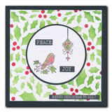 Tina's Robins - Two Way Overlay Christmas Ornaments A6 Stamp Set