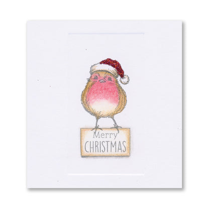 Barbara's Christmas Animals - Robins A6 Stamp & Mask Set