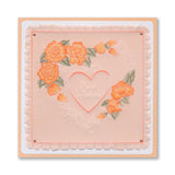 Linda's Floral Shape - Rose Heart Midi Groovi Plate