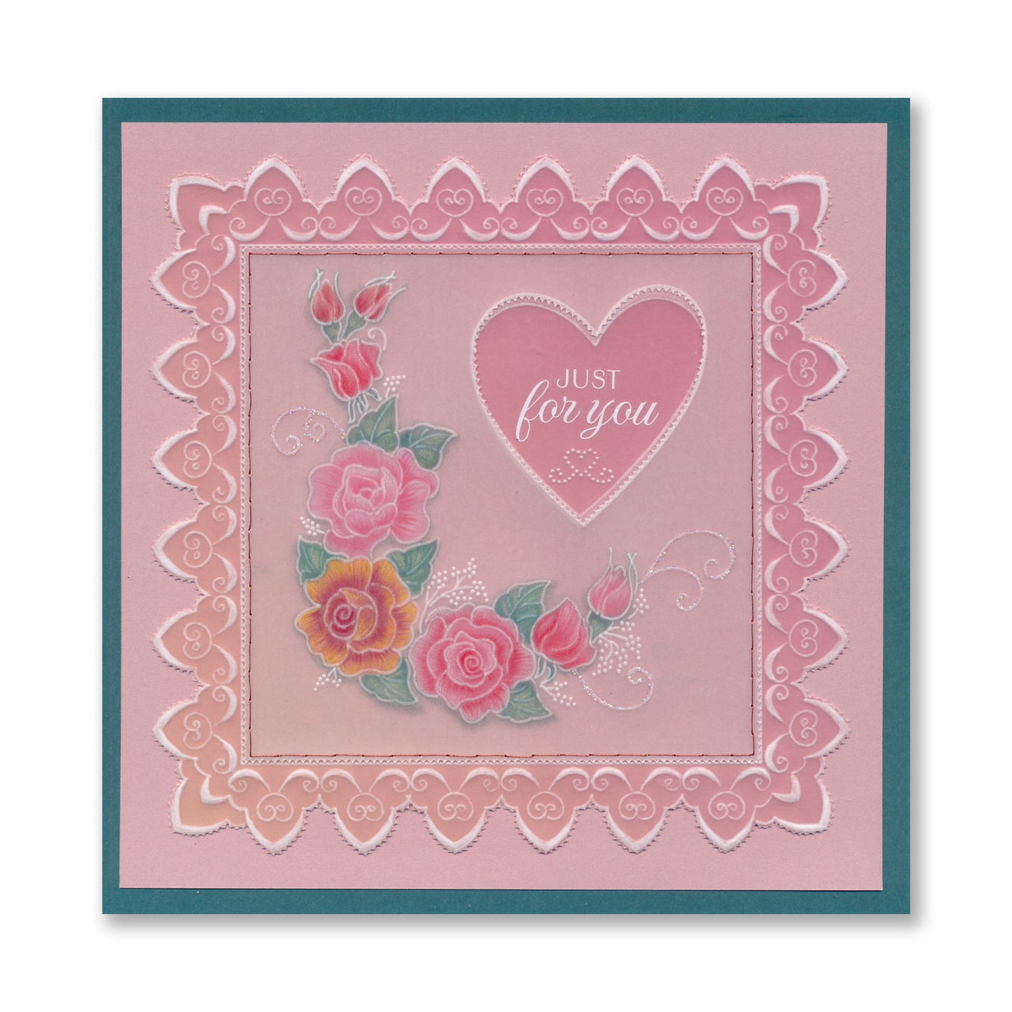 Linda's Floral Shape - Rose Heart Midi Groovi Plate